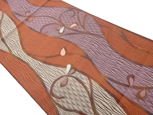 JAPANESE NAGOYA OBI / WOVEN WAVY STRIPE